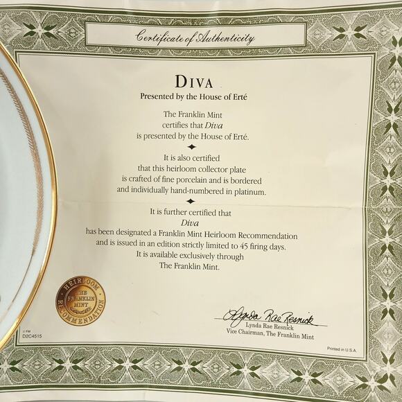 Lot of 3 Glamour House Of Erte Fashion Limited Edition Franklin Mint Plates COA - Picture 9 of 16